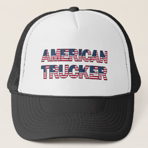 American Trucker Brev Flagga Patriotic Road Keps