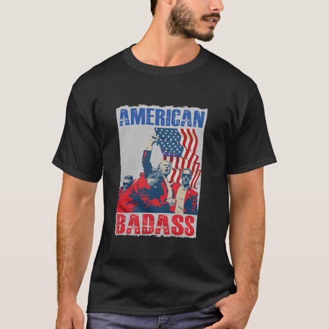 American Trump Badass T Shirt (Framsida)
