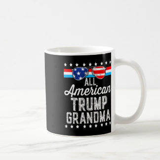 American Trump Grandma American Flagga Sungles Tru Kaffemugg