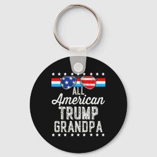 American Trump Grandpa American Flagga Sungles Tru Nyckelring