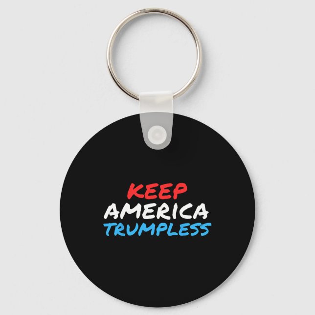 American Trumpless Funny Anti-trumpump Apparel Nyckelring (Framsida)