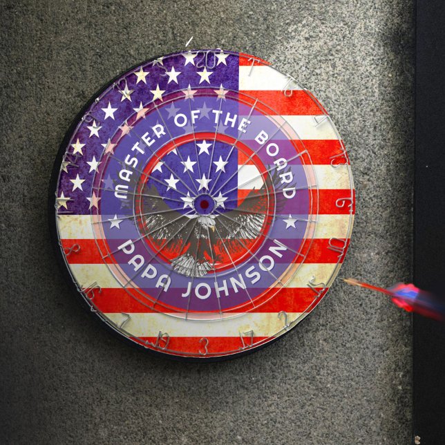 American US flag antiqued style cuustom dart board Darttavla (Skapare uppladdad)