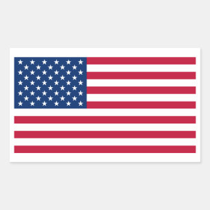 American US Flagga Sticker Rektangulärt Klistermärke