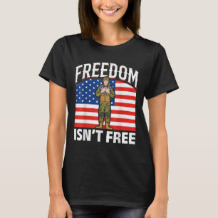 American US Flagga United Stater Freedom Soldier M T Shirt
