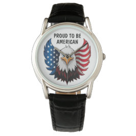 American USA Eagle Flagga Armbandsur