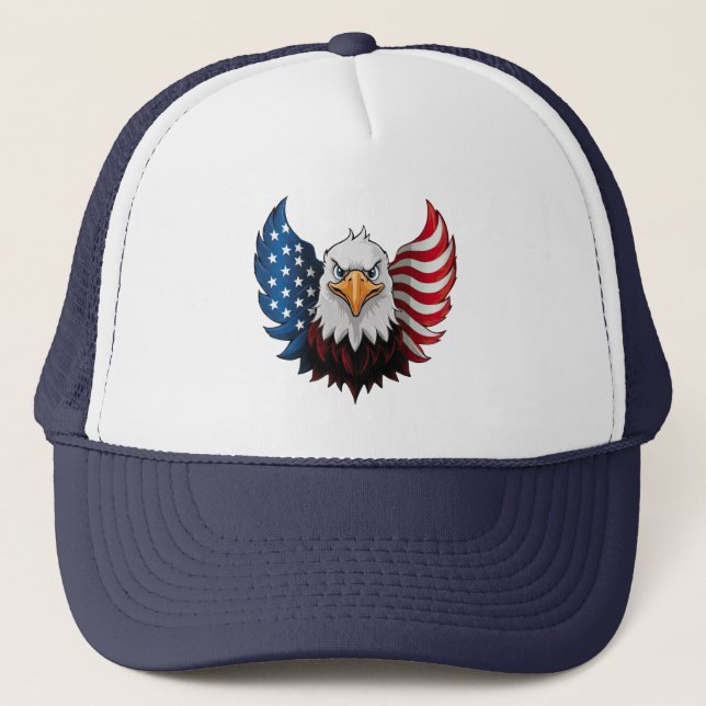 American USA Eagle Flagga Keps (Framsida)
