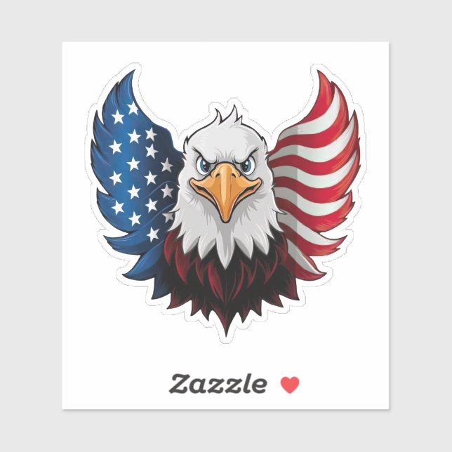 American USA Eagle Flagga Klistermärken (Ark)