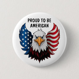 American USA Eagle Flagga Knapp