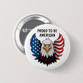 American USA Eagle Flagga Knapp