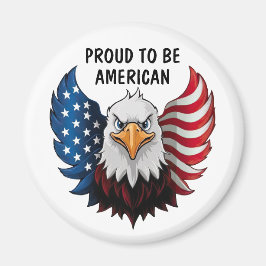 American USA Eagle Flagga Magnet
