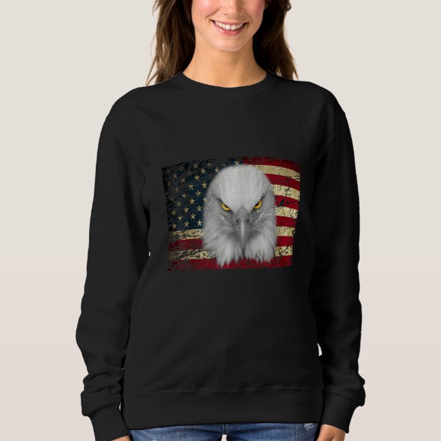 American USA flagga Patriotic T Shirt (Framsida)