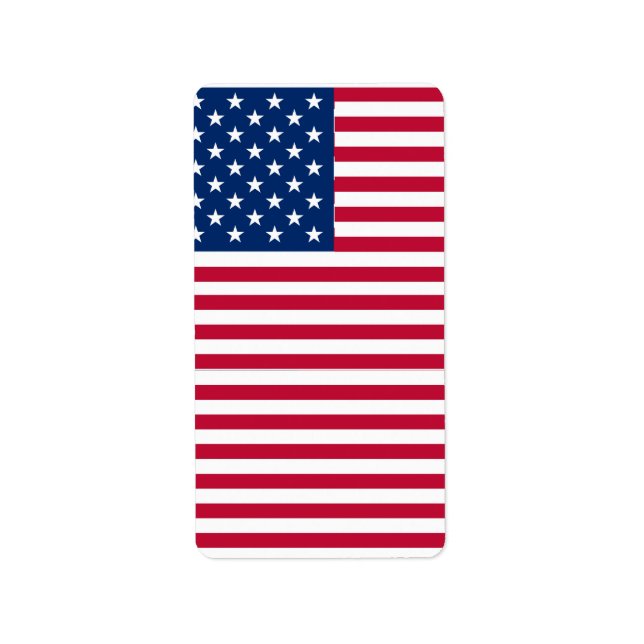 American USA flagga Pride Design-76353 Adressetikett (Framsidan)