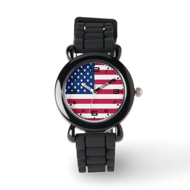 American USA flagga Pride Design-76353 Armbandsur (Framsida)