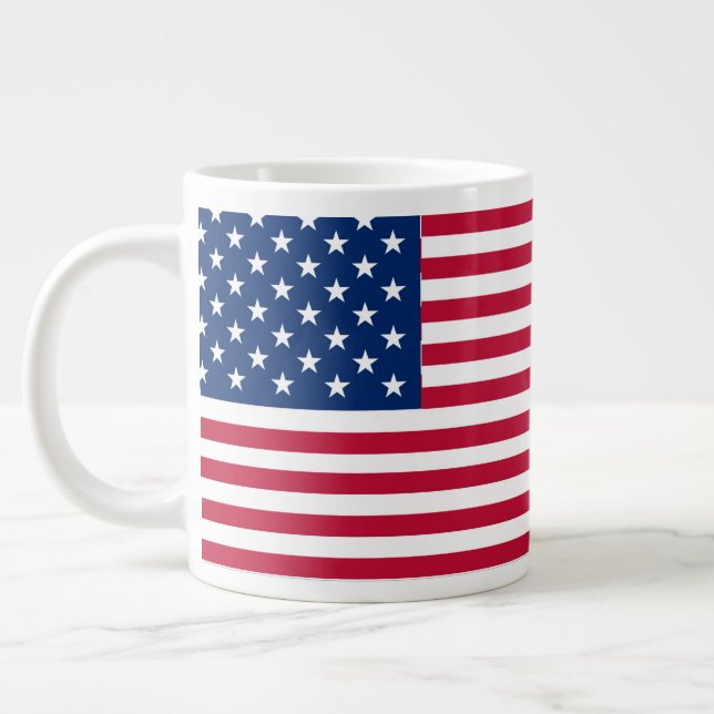 American USA flagga Pride Design-76353 Jumbo Mugg (Vänster)