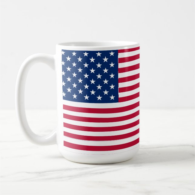 American USA flagga Pride Design-76353 Kaffemugg (Vänster)