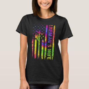 American USA flagga Rad Lineman's Maka Electric Ca T Shirt