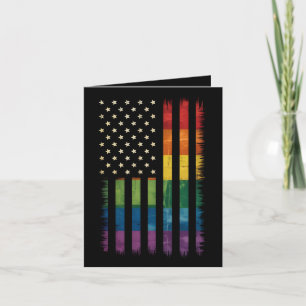 American USA flagga Rainbow Pride Gay Lesbisk LGBT Kort