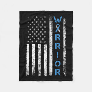 American USA flagga Warrior - typ 1 Diabetes Aware Fleecefilt