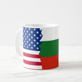 American/USA och bulgarisk flagga Kaffemugg