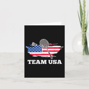 American USA Team Shuttle Racket Badminton Player Kort