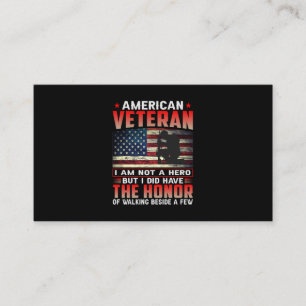 American Veteran, jag är ingen hjälte Visitkort