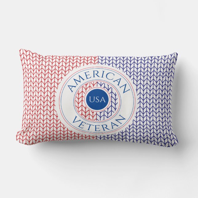 AMERICAN VETERAN Lumbar Pillow / Blue Lumbarkudde (Framsida)