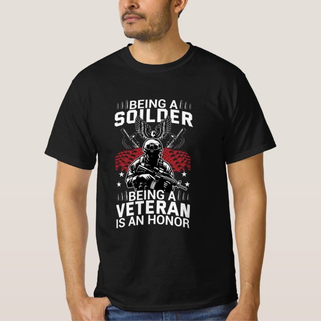 American Veteran T shirt Design (Framsida)