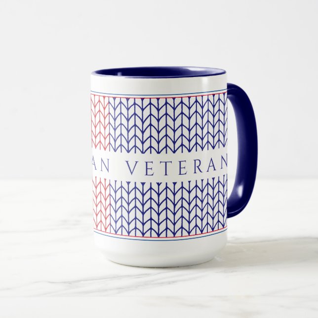 ’AMERICAN VETERAN’ Tall Navy Combo Mugg (Framsida höger)