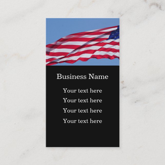 American Veterans Patriotic Themes Visitkort (Framsida)