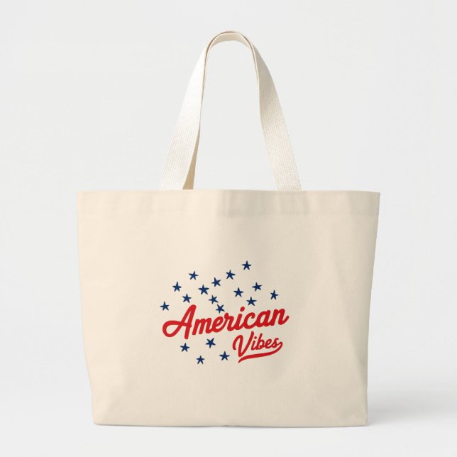 American Vibes Tote Bag Jumbo Tygkasse (Framsidan)
