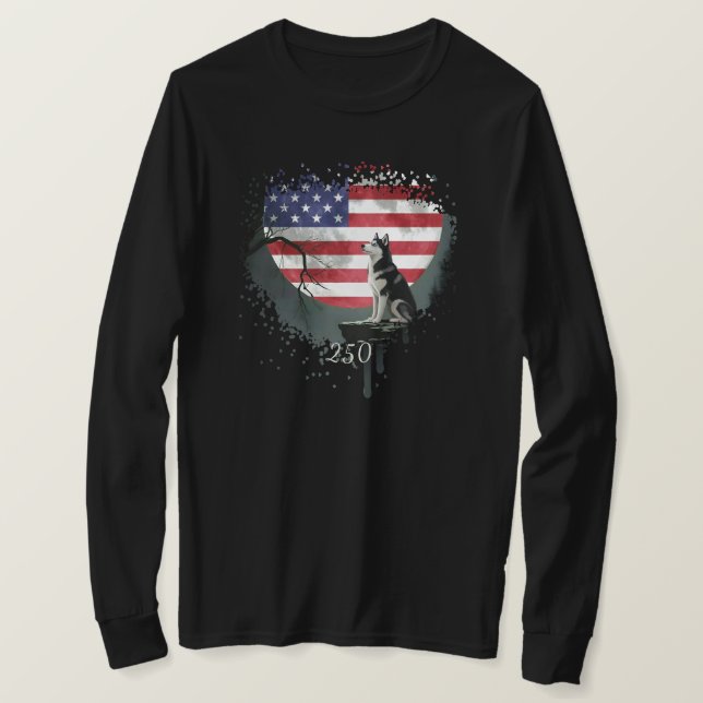 American Watchdog - Siberian Husky T-Shirt (Design framsida)