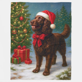 American Water Spaniel Holiday Fleecefilt