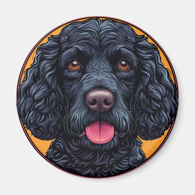 American Water Spaniel hund Magnet (Framsidan)
