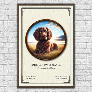American Water Spaniel Zoologi Serie Poster
