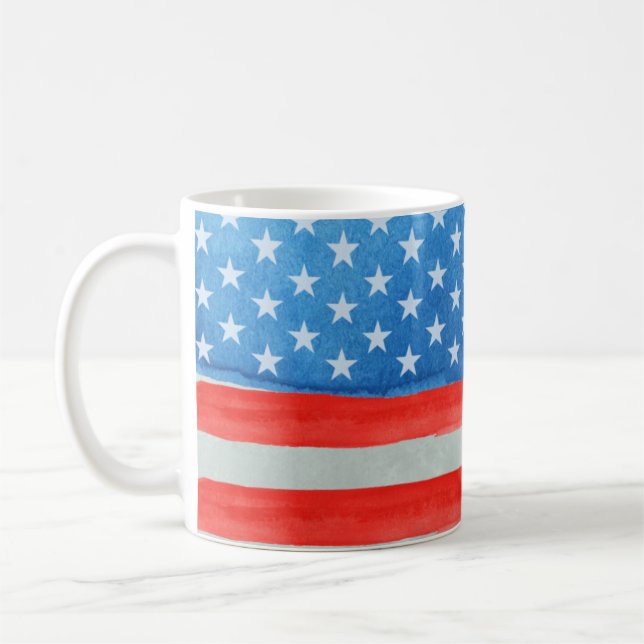American Watercolor Flag Case-Mate iPhone Case Kaffemugg (Vänster)