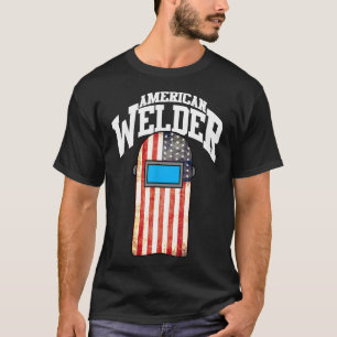 American Welder US Flagga Welding Huva Gift Bq13f T Shirt
