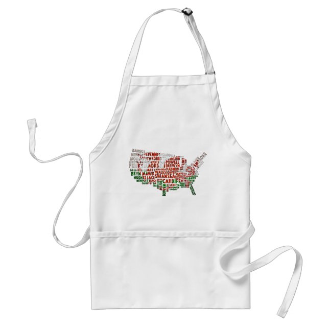 American Welsh Red Dragon Apron Förkläde (Framsidan)