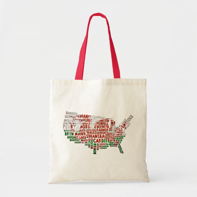 American Welsh Red Dragon Tote Bag Tygkasse (Framsidan)
