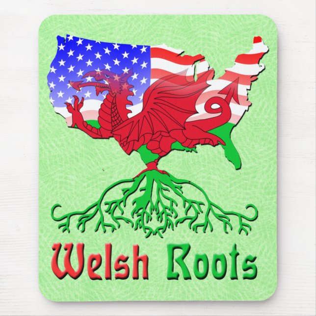 American Welsh Roots Mousemat Musmatta (Framsidan)