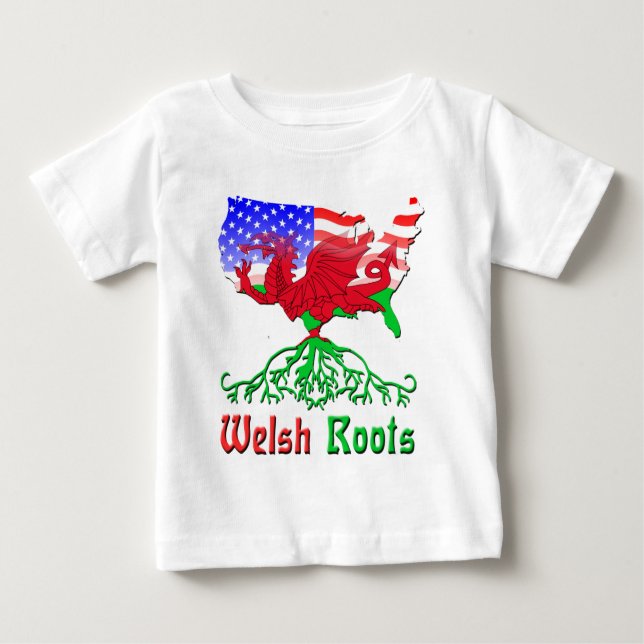American Welsh Roots T-shirt (Framsida)