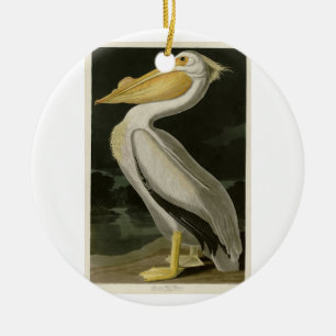 American White Pelican, Audubons Birds of America Julgransprydnad Keramik