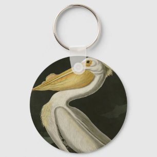American White Pelican, Audubons Birds of America Nyckelring