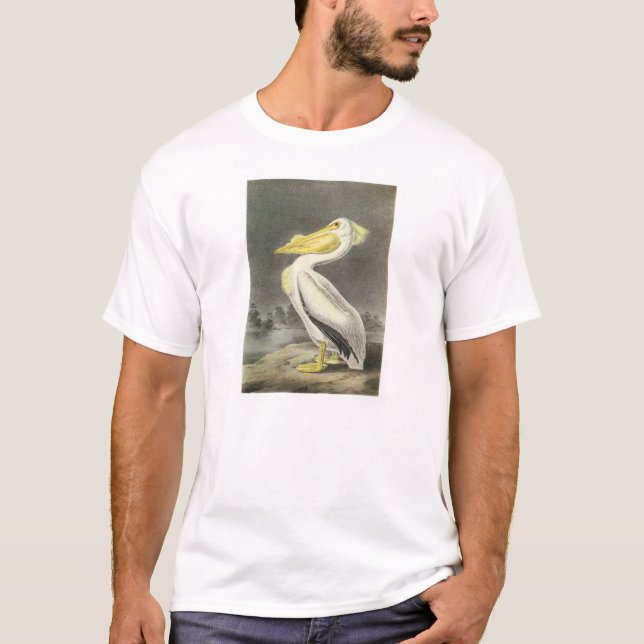 American White Pelican av Audubon T Shirt (Framsida)