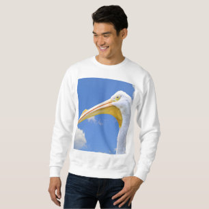 American White Pelican Lång Ärmad Tröja