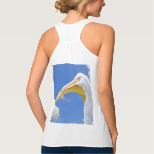 American White Pelican Linne Med Racerback