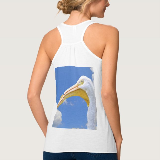 American White Pelican Linne Med Racerback (Baksida)