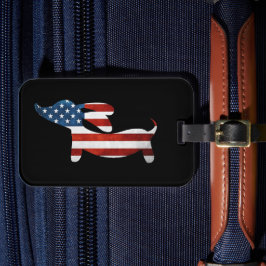 American Wiener Dachshund Luggage Bag Märkre Bagagebricka