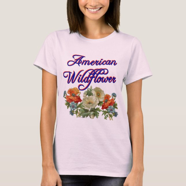 American WildblomPatriotic Gardener Art T Shirt (Framsida)