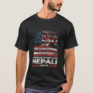 American with Nepali Roots Patriotic Nepal Patriot T Shirt