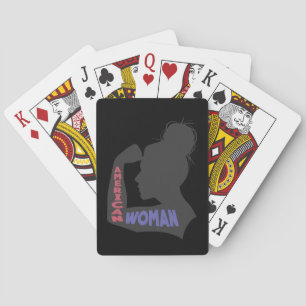 American Woman mörk grått Casinokort
